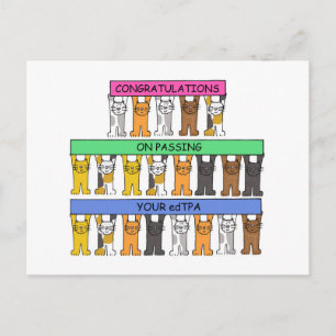 Cartão Postal Parabéns sobre como aprovar o edTPA