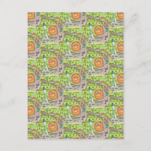 CARTÃO POSTAL PARADA DE PIE DE PUMPKIN, OBRIGADO COM A CELEBRAÇ