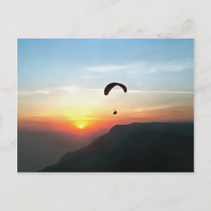 Cartão Postal Paraglide Sunset