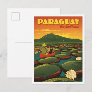 Cartão Postal Paraguai Viagens Vintage 