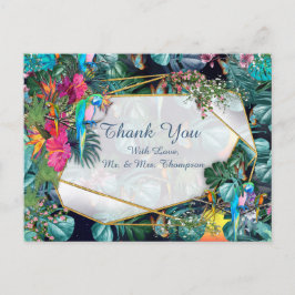 Cartão Postal Paraíso de Flora Tropical & Pássaros