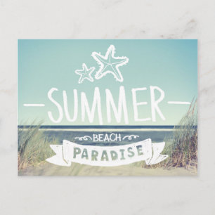 Cartão Postal Paraíso de Praia de Verão