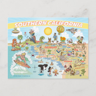 Cartão Postal Paraíso de Praia do Sul da Califórnia