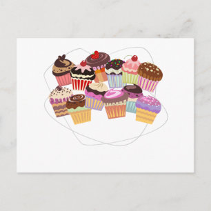 Cartão Postal Paraíso dos cupcakes