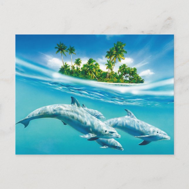 Cartão Postal Paraíso dos golfinhos (Frente)