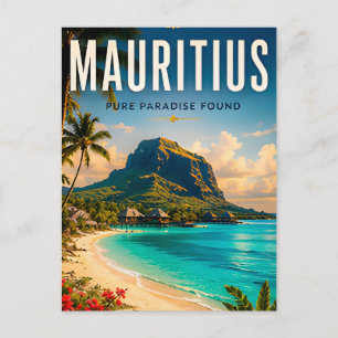 Cartão Postal 🌴 Paraíso Insular de Maurícias Costeiro 🌊