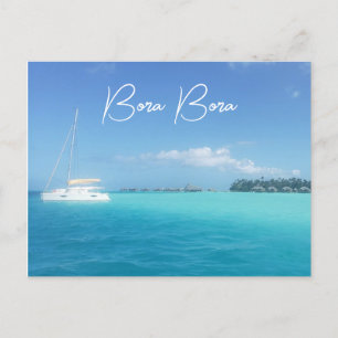 Cartão Postal Paraíso Tropical da Ilha de Bora Bora Iate