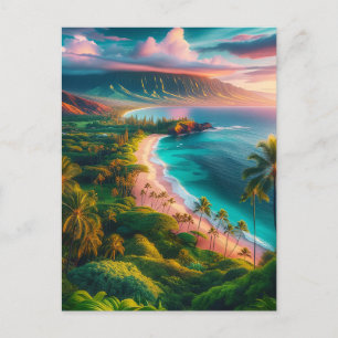 Cartão Postal Paraíso Tropical da Ilha de Maui