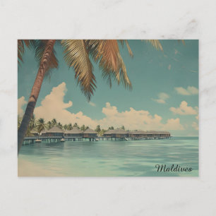Cartão Postal Paraíso Tropical das Maldivas – Fuga de Luxo na Il