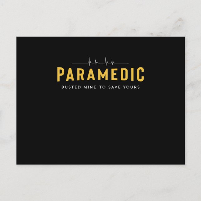 Cartão Postal Paramedic School Graduation Gift For Paramedic Bus (Frente)