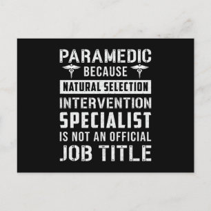 Cartão Postal Paramédico Porque Ambulância de Seleção Natural EM