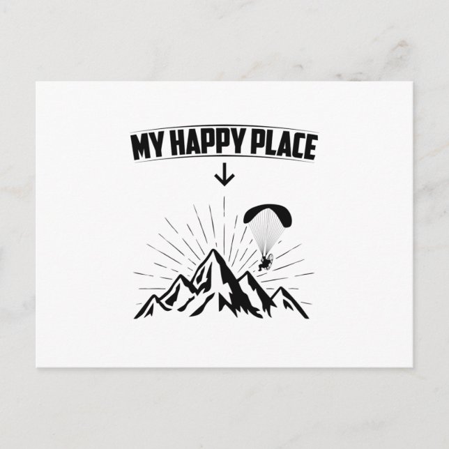 Cartão Postal Parapente | Ideias de presentes no esporte aéreo p (Frente)