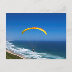 Cartão Postal Parapente Perto da Natureza Selvagem, Rota do Jard