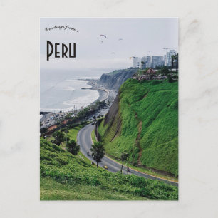 Cartão Postal Parapentes no Peru