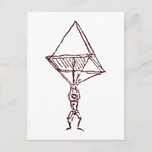 Cartão Postal paraquedas