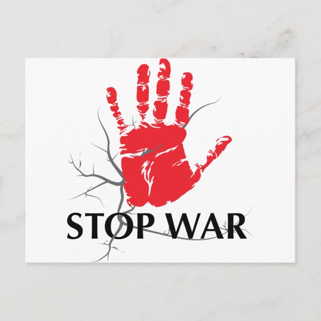 CARTÃO POSTAL PARAR A GUERRA (Frente)