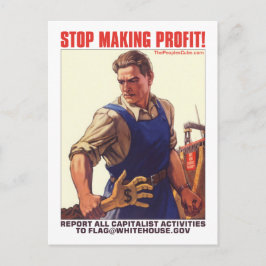 Cartão Postal Parar Lucro do Fazer - Relatar Capitalistas: Cartã