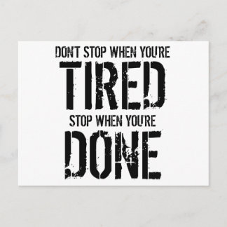 Cartão Postal Parar quando terminar