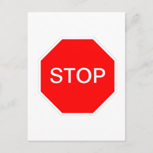 Cartão Postal Parar Sinal