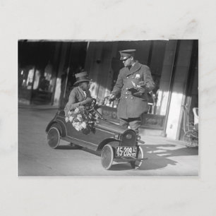 Cartão Postal Parar Tráfego de Carro de Pedal, 1922