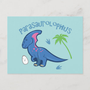 Cartão Postal Parasaurolophus Fofo