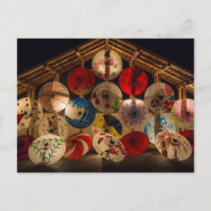 Cartão Postal Parasóis iluminados