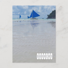Cartão Postal Paraw Velejando em Boracay
