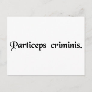 Cartão Postal Parceiro no crime.