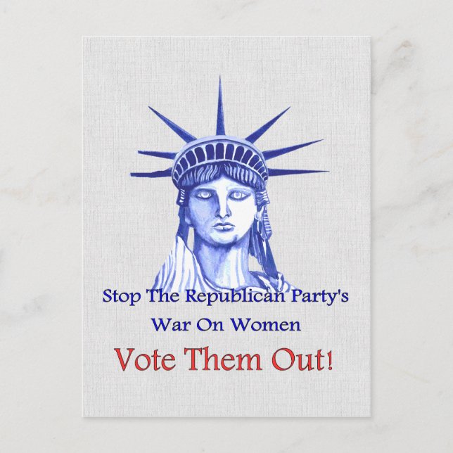 Cartão Postal Pare a guerra em mulheres (Frente)