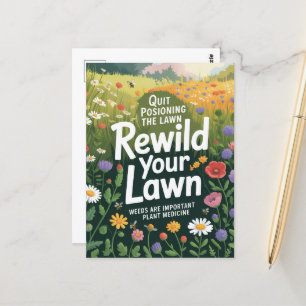 Cartão Postal Pare De Envenenar O Seu Fármaco De Plantas De Febr