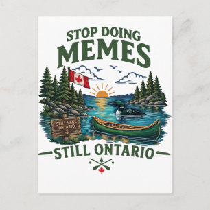 Cartão Postal Pare de Fazer Memes Ainda Lago Ontário Engraçado C