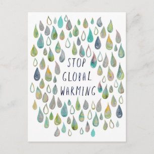 Cartão Postal PARE O AQUECIMENTO GLOBAL Proteja o Planeta