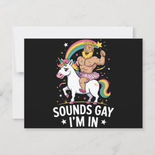 Cartão Postal Parece Gay Estou Dentro 