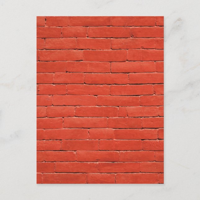 Cartão Postal Parede Laranja Vermelha (Frente)