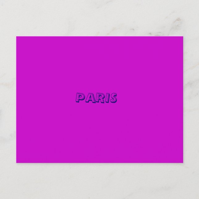 CARTÃO POSTAL PARIS (Frente)
