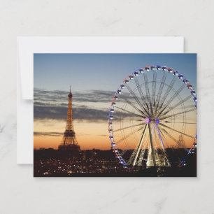 Cartão Postal Paris à Noite
