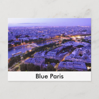 Cartão Postal Paris à noite, rio Sena