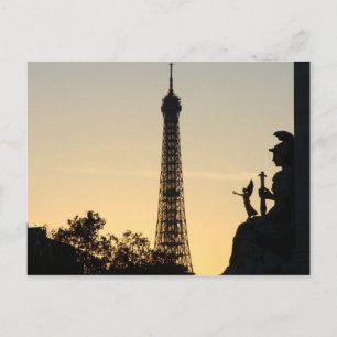 Cartão Postal Paris ao pôr do sol