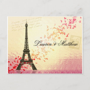 Cartão Postal Paris apaixonada - Torre Eiffel