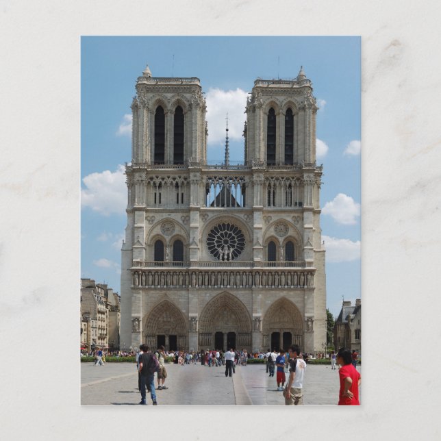 Cartão Postal Paris - Cath � drale Notre-Dame - (Frente)