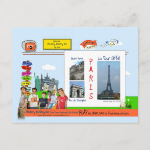 Cartão Postal Paris é a Cidade da Luz!