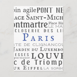 Cartão Postal Paris e seus marcos