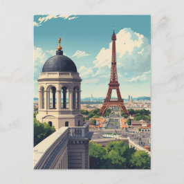 Cartão Postal Paris Eiffel Tower