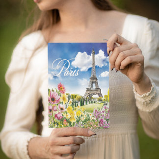 Cartão Postal Paris em Bloom