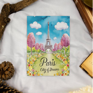 Cartão Postal Paris em Bloom: Um Dia de Primavera do Sonho
