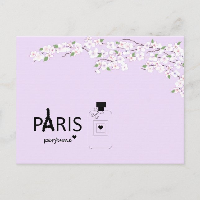 Cartão Postal Paris em Flor (Frente)