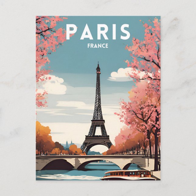 Cartão Postal Paris França (Frente)