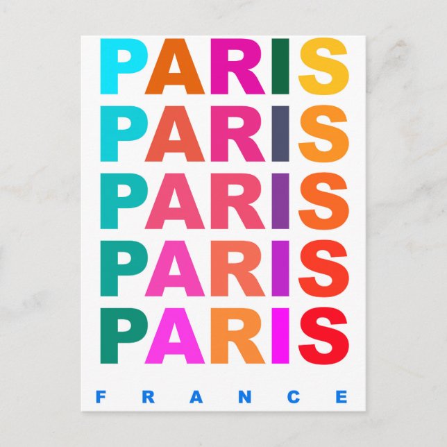 Cartão Postal Paris França (Frente)