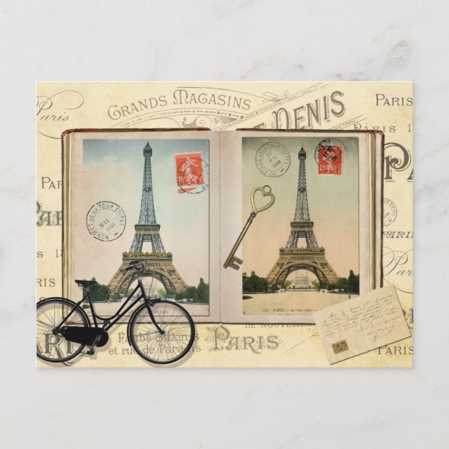 Cartão Postal Paris França (Frente)