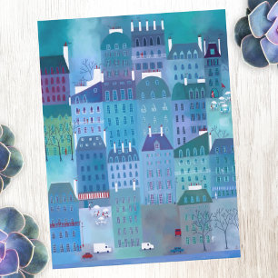 Cartão Postal Paris França Art